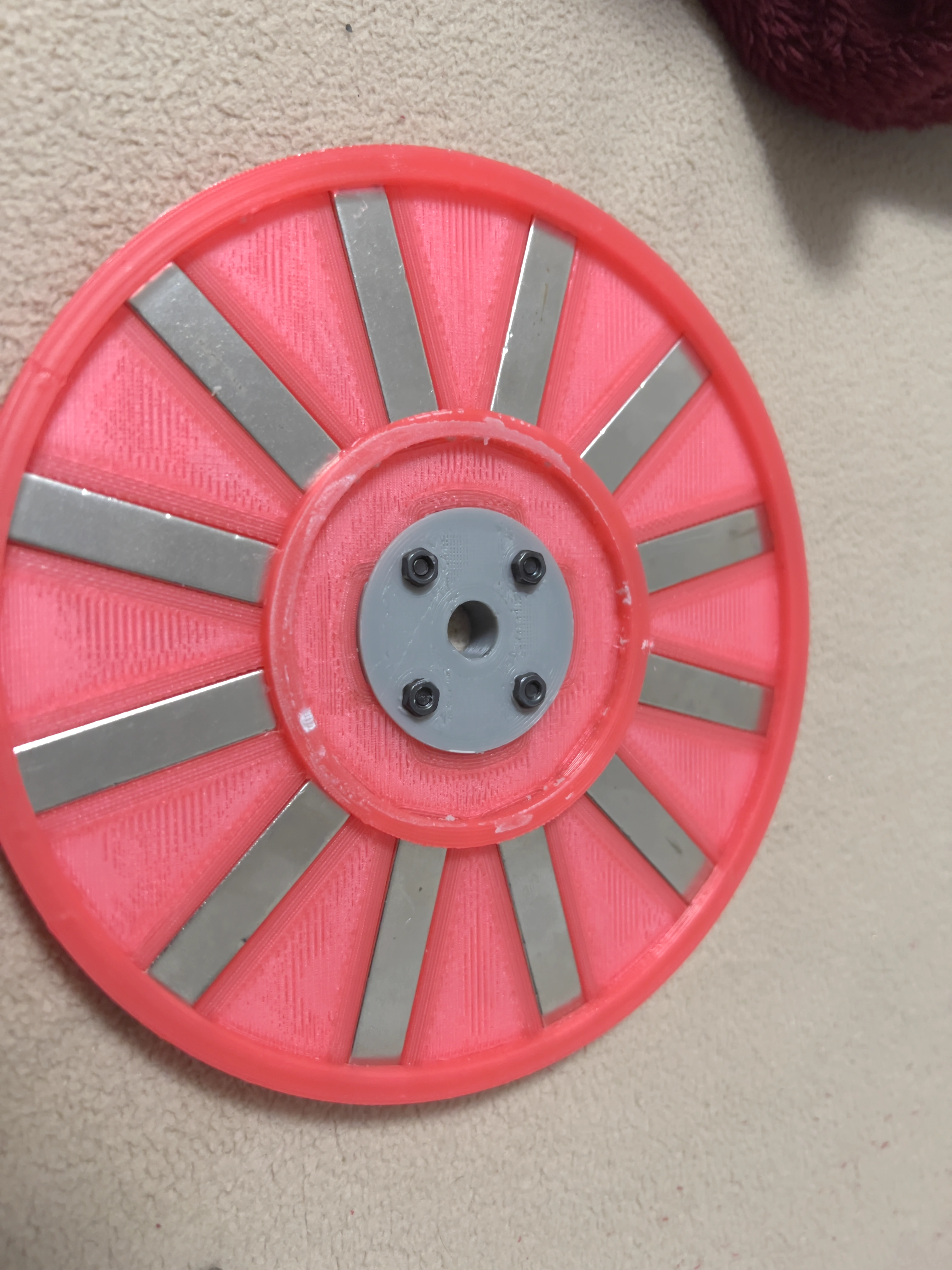 Gouging damage on the rotor