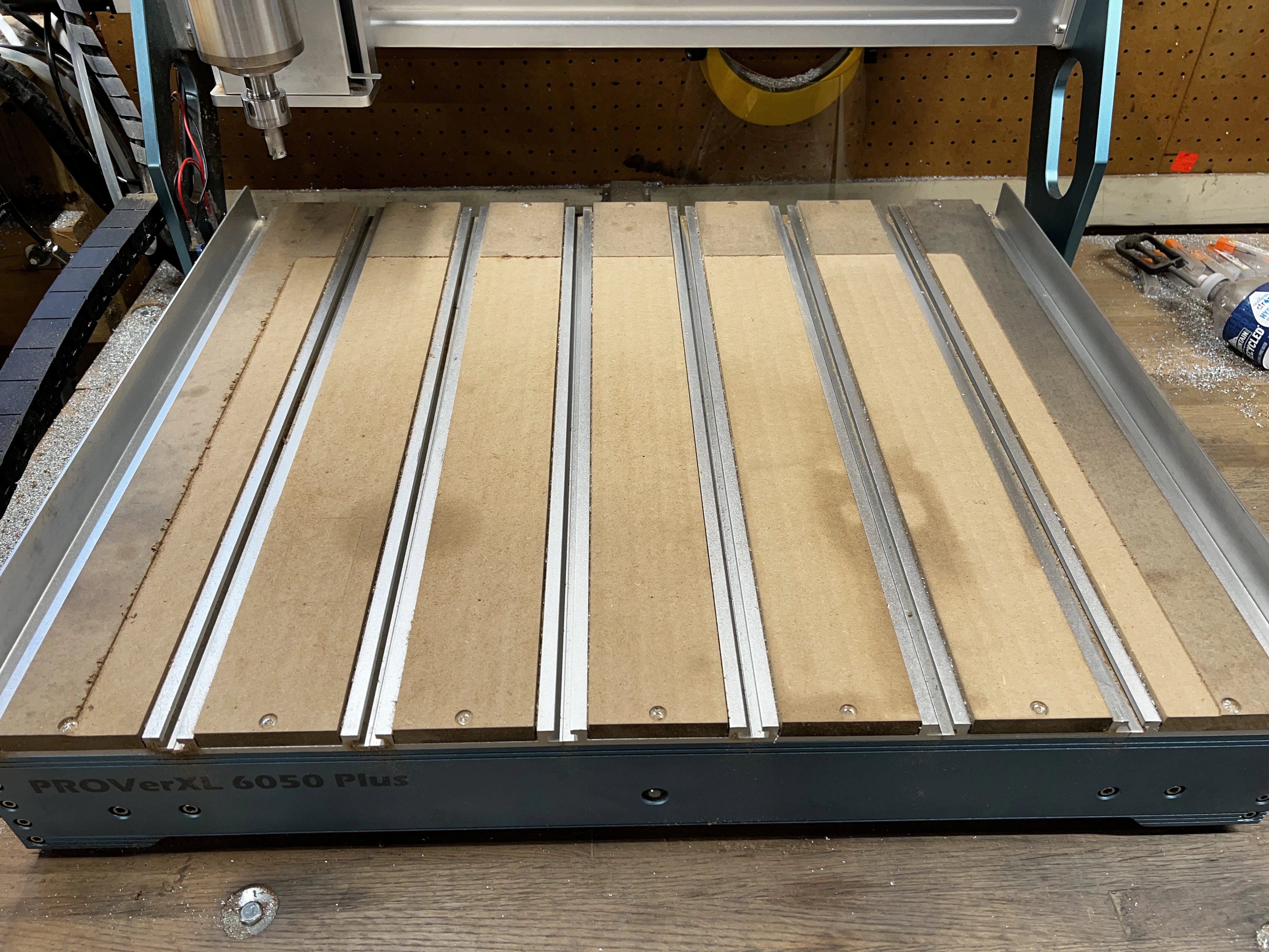 Bed leveling / prep program running on the mill